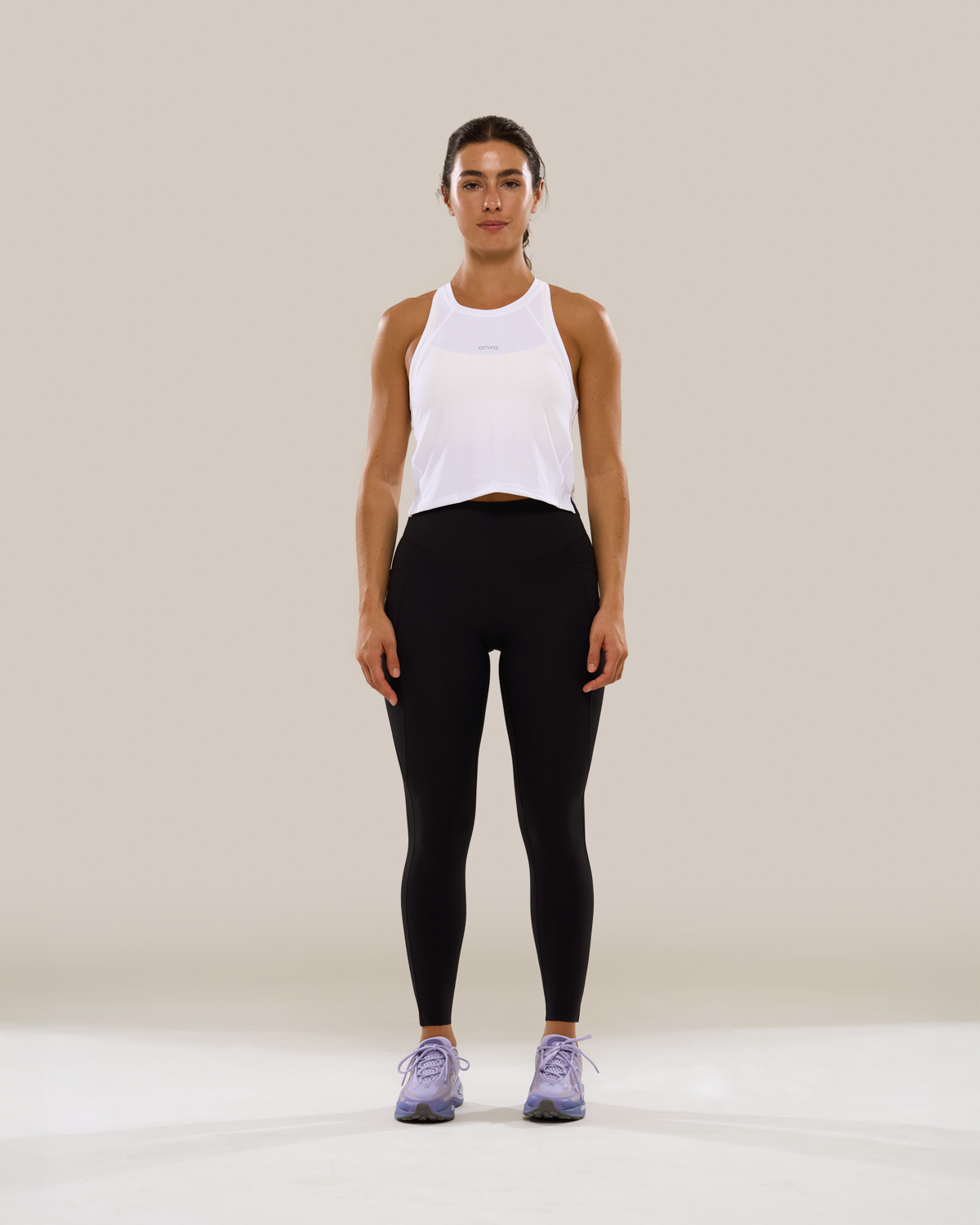 Mavora Bib Crop Top Tank Top - Yoghurt