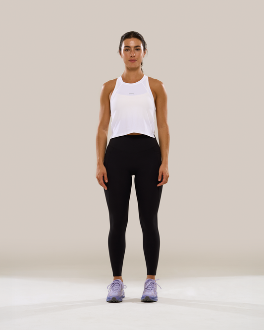 Mavora Bib Crop Top Tank Top - Yoghurt