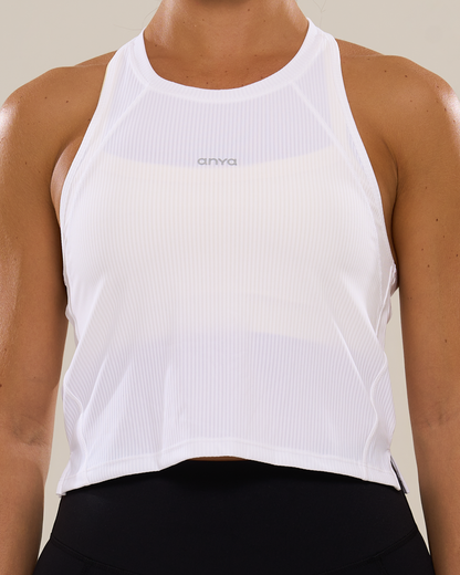 Mavora Bib Crop Top Tank Top - Yoghurt