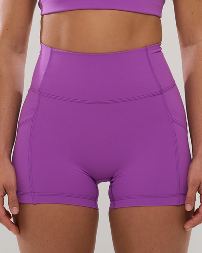 Mavora PocketFit Shorts (Mini 4") - Glow Purple