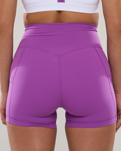 Mavora PocketFit Shorts (Mini 4") - Glow Purple