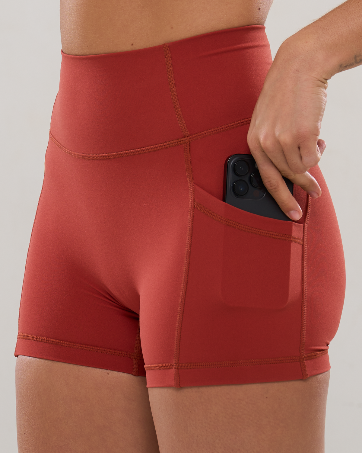 Mavora PocketFit Shorts (Mini 4") - Glow Orange