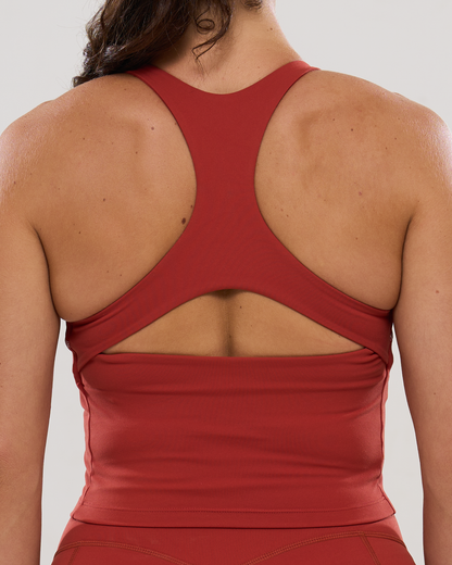 Mavora Flex 2-in-1 Crop Top - Glow Orange