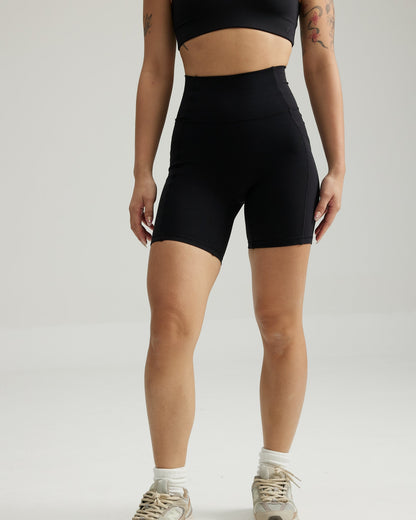 Mavora PocketFit Shorts (Biker 6") - Black Sesame