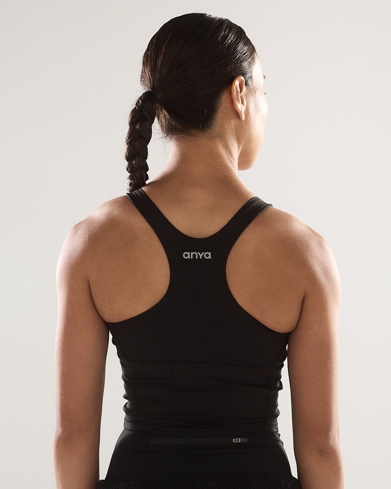 Mavora Race Day High Neck Crop Top - Black Sesame