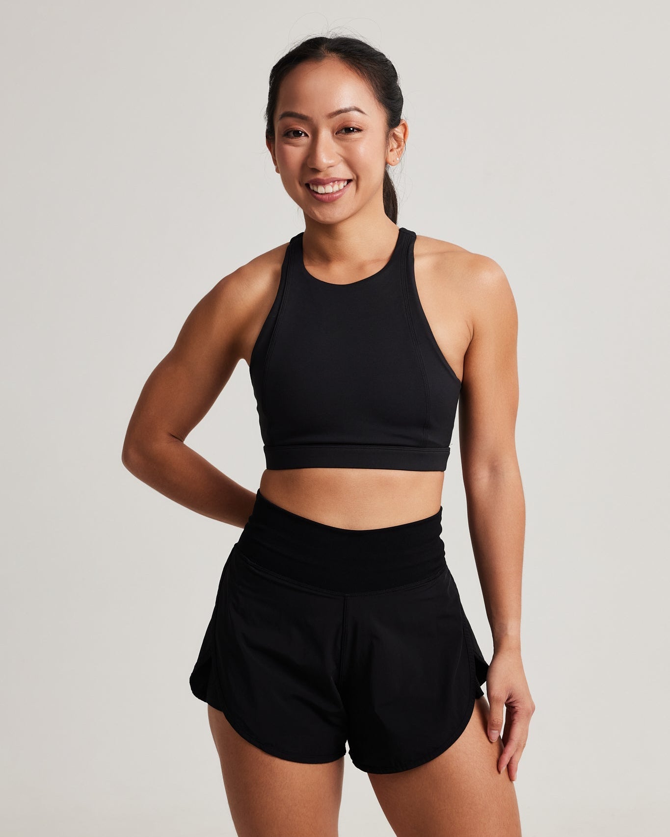 Mavora Contour High Neck Sport-BH - Black Sesame