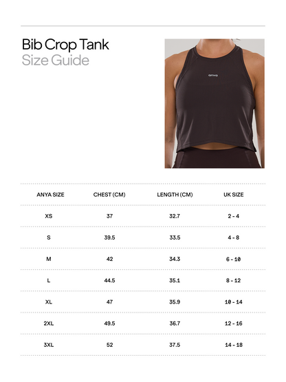 Mavora Bib Crop Top Tank Top - Ganache