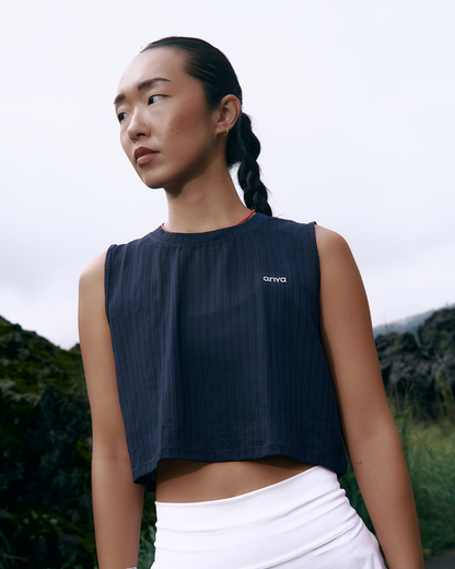 Mavora Boxy Muscle Tank Top - Dive