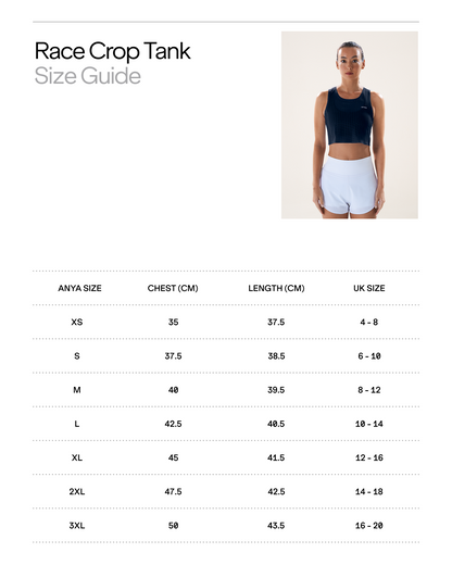 Mavora Race Crop Top Tank Top - Arctic