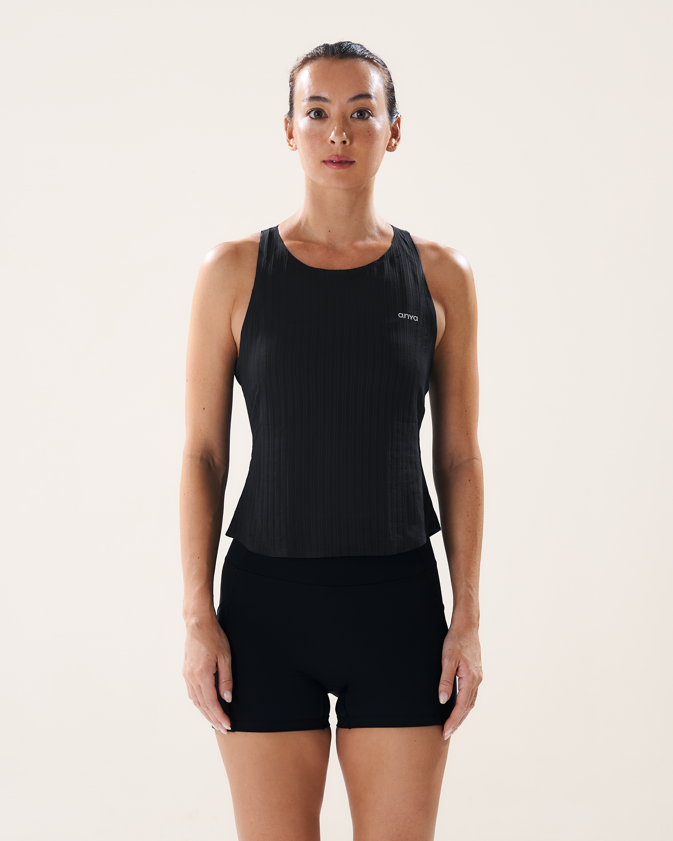 Mavora Long Run Singlet - Black Sesame