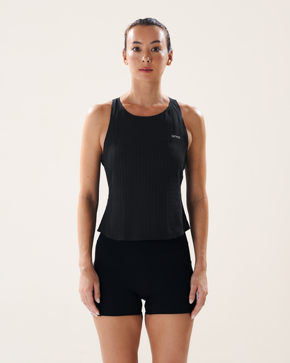 Mavora Long Run Singlet - Black Sesame