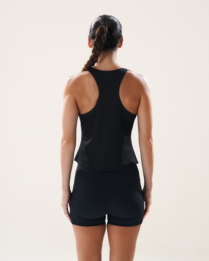 Mavora Long Run Singlet - Black Sesame