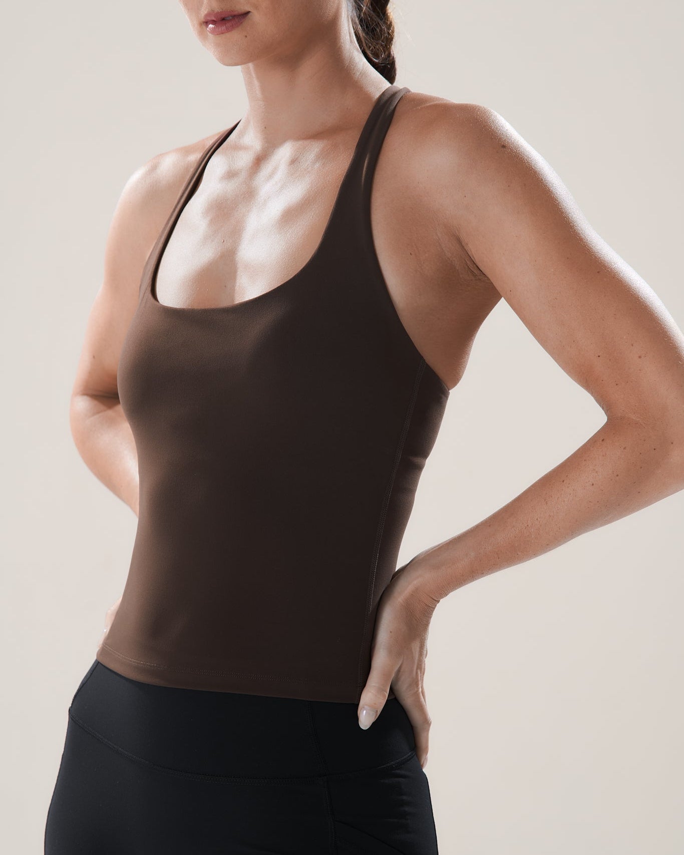 Mavora Scoop Longline Sport-BH - Walnut