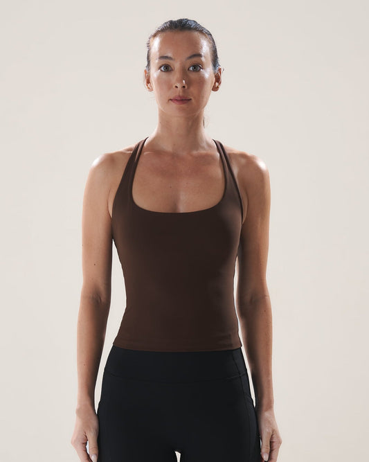 Mavora Scoop Longline Sport-BH - Walnut