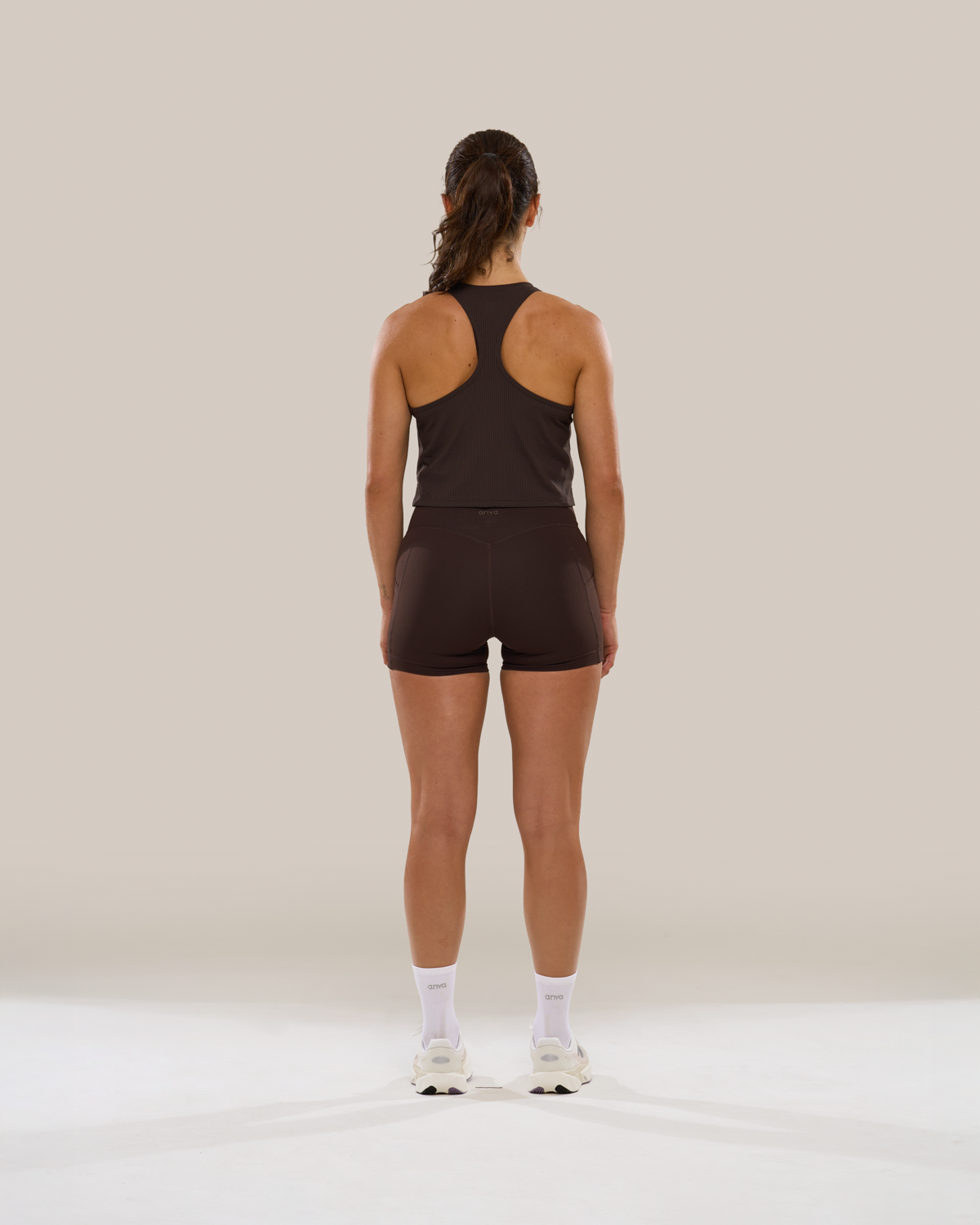Mavora Bib Crop Top Tank Top - Ganache