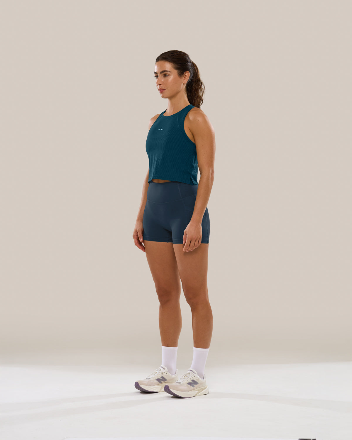 Mavora Bib Crop Top Tank Top - Reflecting Pond