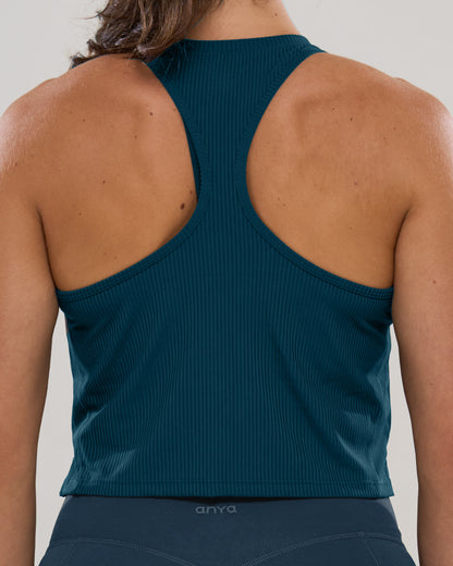Mavora Bib Crop Top Tank Top - Reflecting Pond