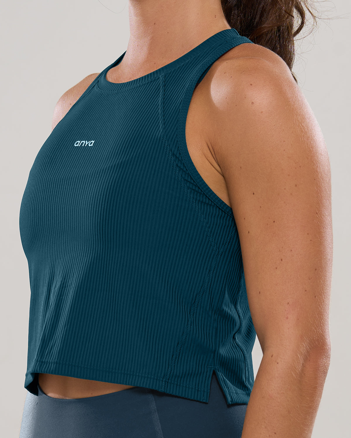 Mavora Bib Crop Top Tank Top - Reflecting Pond