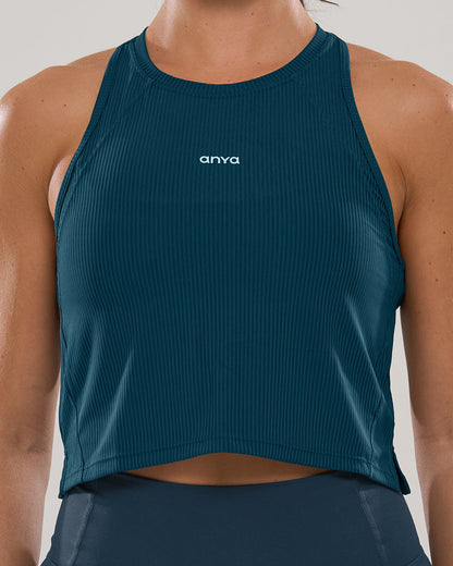 Mavora Bib Crop Top Tank Top - Reflecting Pond