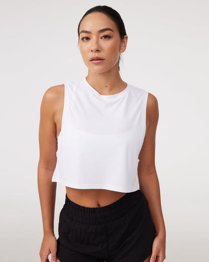Mavora Sport Crop Top Tank Top - Yoghurt