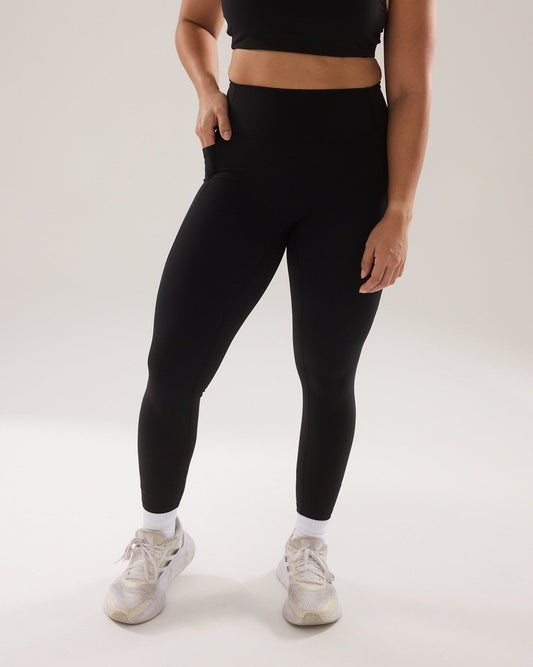 Mavora Contour PocketFit Leggings (Full 24") - Black Sesame