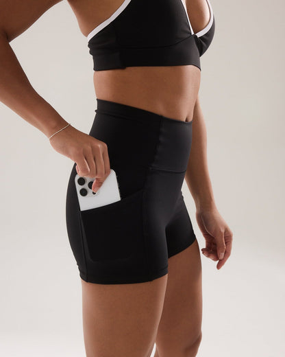 Mavora PocketFit Shorts (Petite 3") - Black Sesame