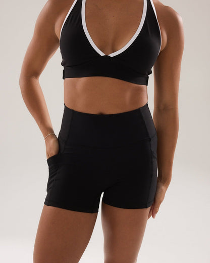 Mavora PocketFit Shorts (Petite 3") - Black Sesame