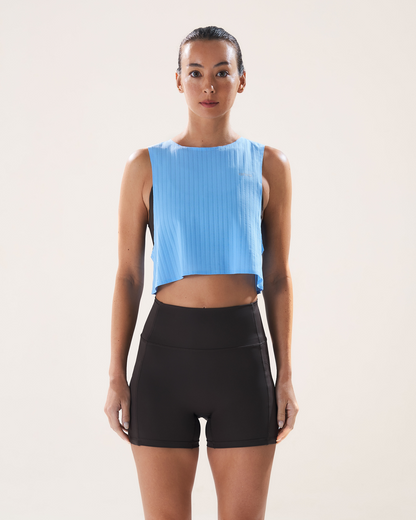 Mavora Easy Run Crop Top Tank Top - Arctic