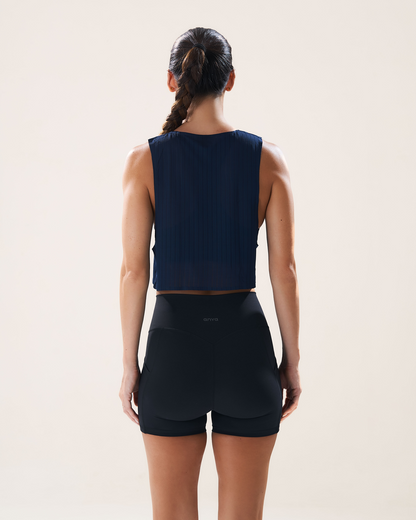 Mavora Easy Run Crop Top Tank Top - Dive