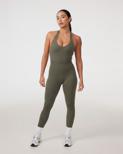 Mavora Halter Longline Sport-BH - Avocado