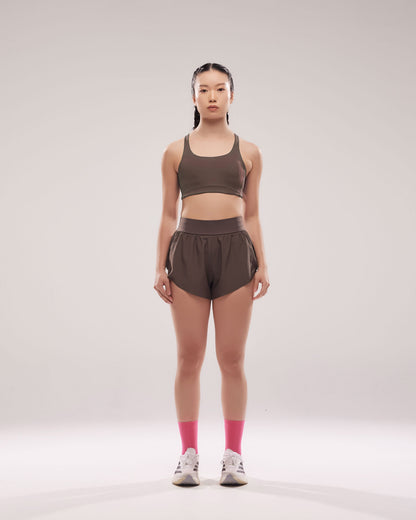 Mavora Split Shorts - Espresso