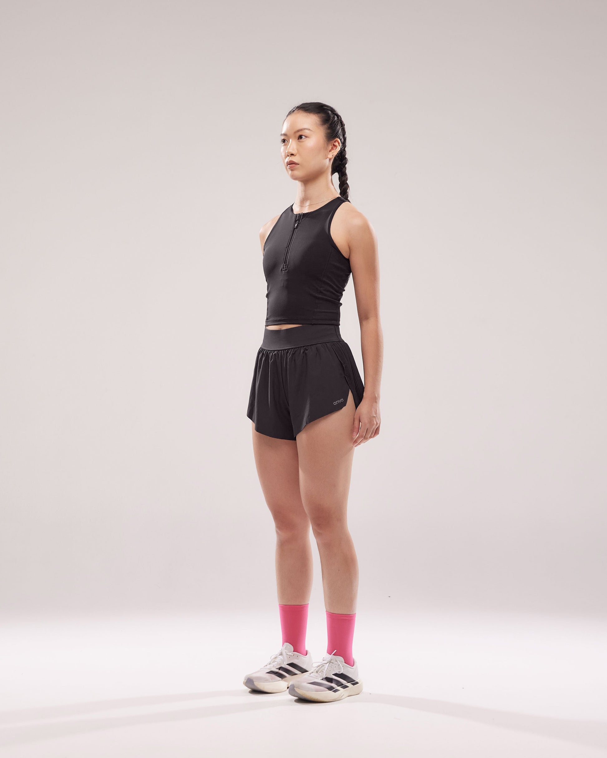 Mavora Split Shorts - Black Sesame