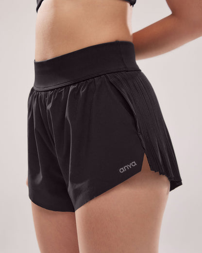 Mavora Split Shorts - Black Sesame