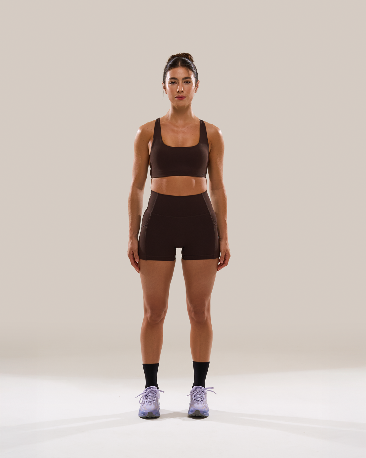 Mavora PocketFit Shorts (Mini 4") - Ganache