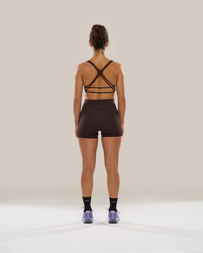Mavora PocketFit Shorts (Mini 4") - Ganache