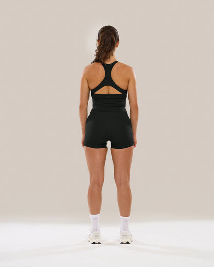 Mavora Flex 2-in-1 Crop Top - Black Sesame