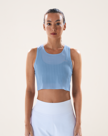 Mavora Race Crop Top Tank Top - Arctic
